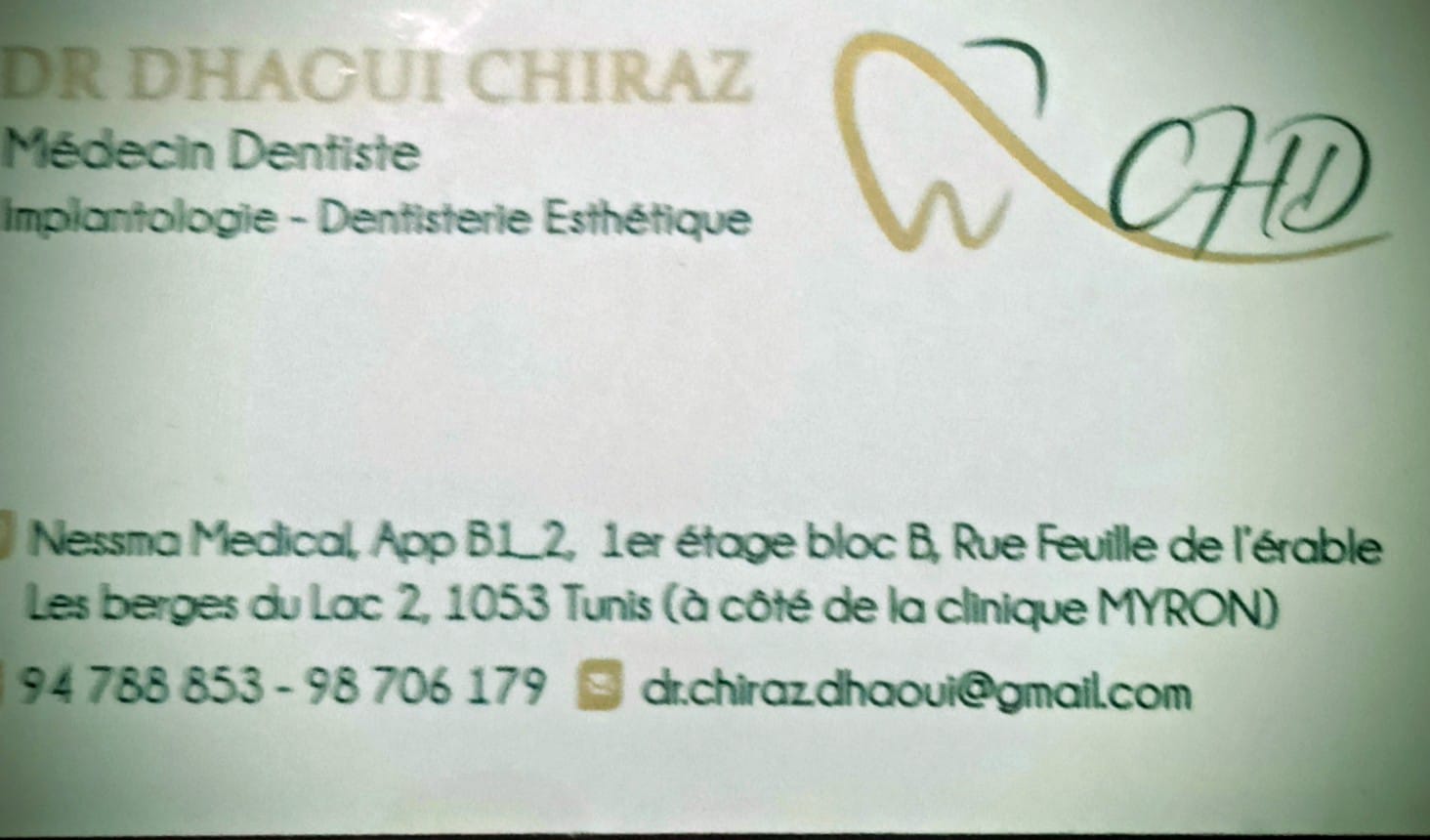 Implantologie et Chirurgie Buccale Lac 2 - Dr Chiraz Dhaoui
