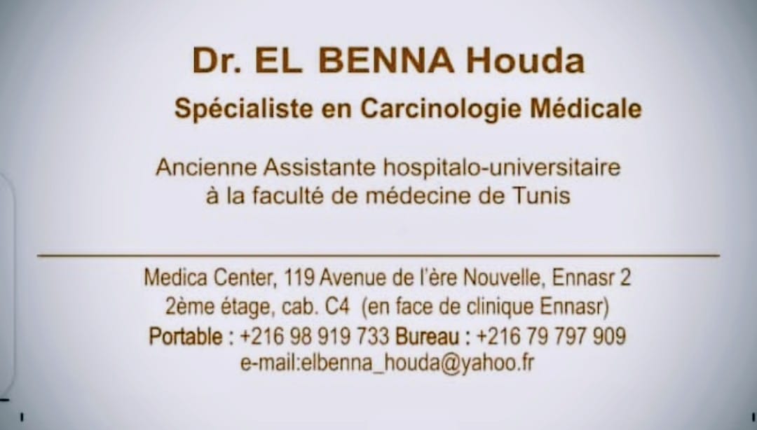 Oncologue à Ennasr Dr Houda El Benna